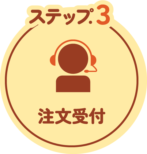 ステップ3 注文受付